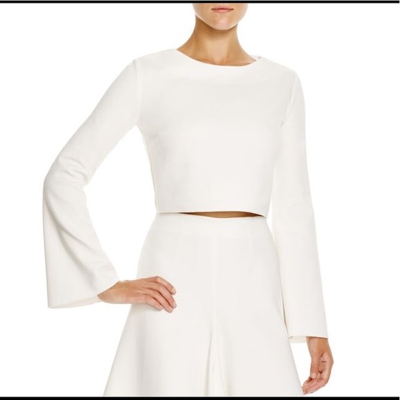 N NICHOLAS | Ivory Bell Sleeved Crop Blouse | 6 - Picture 1 of 5